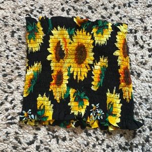 COPY - NWOT medium sunflower tube top bikini top